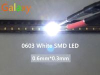 100ชิ้น/ล็อตลูกปัดหลอดไฟสีขาวขนาดเล็ก0603 Led แบบ Smd 0603แสงสีขาว-ไดโอดเปล่งแสง Gratis Ongkir 1.6*0.8*0.4มม. 6000-6500K 3.0-3.6V