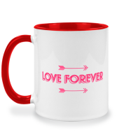 แก้วเซรามิก Love Forever รัก ตลอดไป love ความรัก แก้ววันพีช แก้วมัค twotone coffee mug แก้วสองสี แก้วสกรีน แก้วกาแฟ เหมาะเป็น ของขวัญ ของที่ระลึก ของขวัญวันเกิด