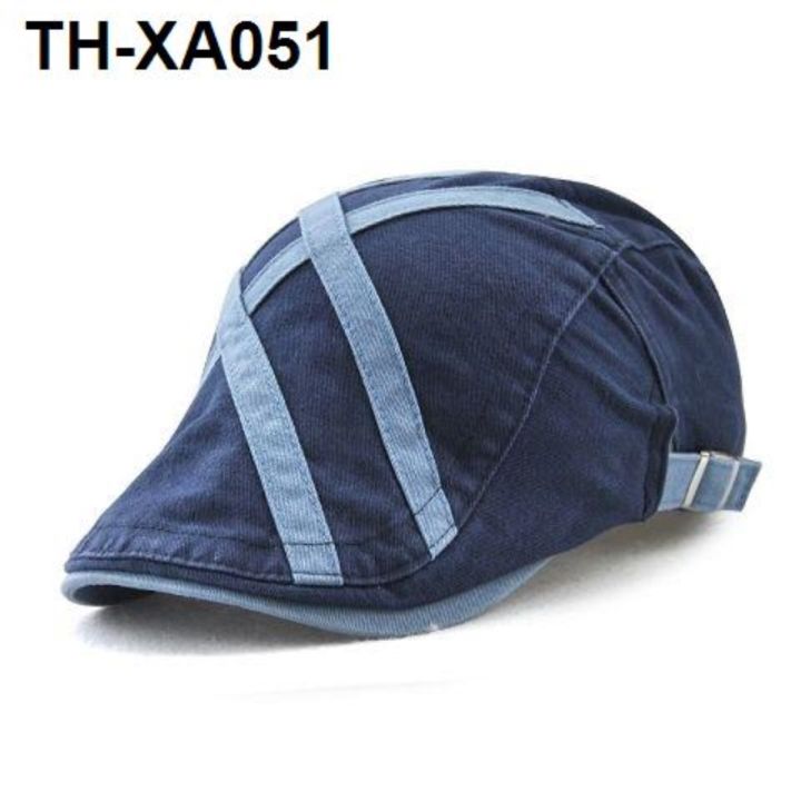 hat-mens-spring-and-autumn-casual-simple-peaked-cap-well-shaped-patch-strip-forward-hat-trendy-sun-visor