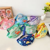 Tas pinggang motif kartun hewan dinosaurus tas selempang motif kartun lucu tas pinggang Taman kanak-kanak dompet sabuk anak laki-laki perempuan