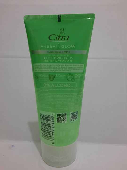 Citra Fresh Glow Aloe Vera + Mint Face and Body Gel Lotion 180 ml /Citra Face & Body Lotion