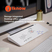 ฉันรู้จักไวท์บอร์ด Gelas Kantor เดสก์ท็อปแผ่นรองคอมพิวเตอร์แก้วบนโต๊ะสี่ชั้นไวท์บอร์ดพื้นผิวลบแบบแห้งพื้นผิวสีขาว