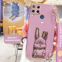 เคสสายรัดข้อมือแบบยาวสำหรับ OPPO Realme C15 C21 C21Y C25Y C12 C25 C25S Realme Narzo 20 30A 50A ที่แขวนเชือกชุบหรูหรานุ่มป้องกันเคสยางป้องกันการตก