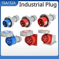 hot❀  Industrial Plug Socket 16A 32A 4P 5P Electrical IP67 Second Generat Male and Female Butt Joint 220V 380V