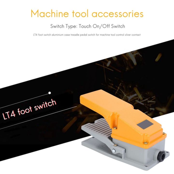 lt4-foot-switch-aluminium-case-treadle-pedal-switch-for-machine-tool-control-silver-contact