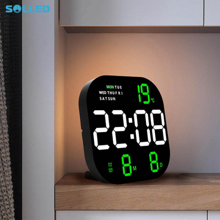 solled-led-digital-wall-clock-10-level-adjustable-brightness-time-temperature-date-display-wall-mounted-remote-control-alarm-clock-pdo