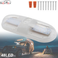 MovFlax DC 12โวลต์-24โวลต์สีขาว800 Lumens 4000-4500พัน48x 3528SMD RV LED เพดานโดมแสง RV LED ไฟภายในเหมาะสำหรับรถยนต์ /Rv/ รถพ่วง/เรือที่มีสวิตช์เปิด/ปิด