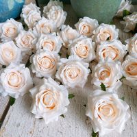 hot【cw】 5Pcs/lot Artificial flower heads party wall decor flores wedding Arch decoration Supplies silk rose wreath