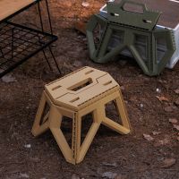 Japanese-style Portable Military Outdoor Folding Stool Camping Fishing Chair Heavy Duty Reinforced PP Plastic Triangle Stool