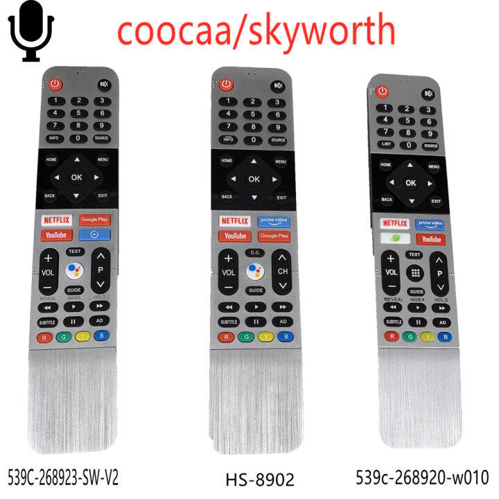 เสียงใหม่-coocaa-skyworth-ai-รีโมทคอนโทรลสำหรับ-hs-8902-539c-268901-w000-539c-268920-w010-55ub7500-32s3n-65ub7500-43ub5500-43ub5550-43ub5560-50ub5500-50ub5550-50ub5560-55ub5500-55ub5550-netflix-google