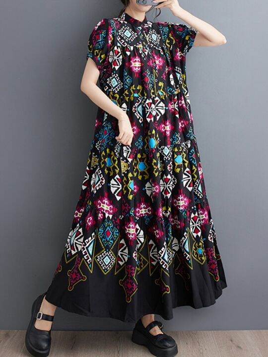 xitao-dress-women-casual-print-dress