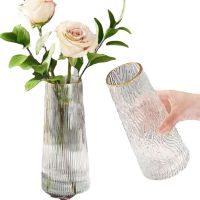 （HOT) แจกันแก้วใสที่เรียบง่ายสร้างสรรค์เดสก์ท็อปขวดดอกไม้กุหลาบน้ำนอร์ดิก ins การจัดดอกไม้ในห้องรับแขกลม