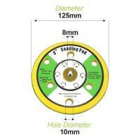 【☃】 E-Dokan LANNERET 125มม. 6หลุม Flocking กระดาษทราย M8ด้าย Self-Adhesion Sanding Disc Pad Dual Action สุ่ม Orbital Sanding Pad