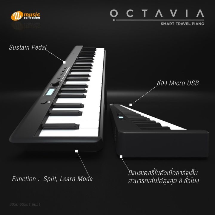 เปียโนพับได้-88คีย์-สีดำ-octavia-bx-15s