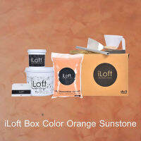 iLoft Box Set ปูนขัดมันตกแต่งผนัง “สูตรน้ำ” สี Orange Sunstone (7 KG)