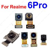 สําหรับ Realme 6 Pro 6Pro กล้องหน้าด้านหน้าด้านหน้าเซลฟี่ด้านหลังกล้องหลักเปลี่ยนสายดิ้น