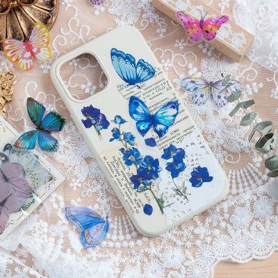 MOHAMM 40pcs Waterproof PVC Sticker Colorful Butterfly Hand Ledger Decal Korean Material Paper Stickers Labels