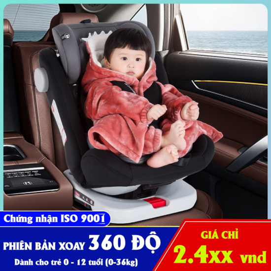 Ghế ô tô cho bé 2 chiều happy prince iso 9001 xoay 360 độ điều chỉnh 4 tư - ảnh sản phẩm 1