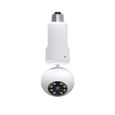 ZZOOI Auto Tracking 360 Wifi Panorama Camera Bulb 2mp Panoramic Wifi Camera Voice Alarm Home Security Bulb Camera Video Surveillance