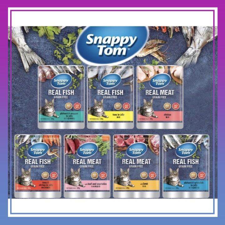 Snappy Tom Pouch 85g Wet Food Cat Makanan Basah Kucing Makanan Kucing ...