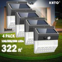 208LED Solar Lights Outdoor Super Bright 3 Modes Motion Sensor Light with 270 Wide Angle Wall Solar Light Security Lighting