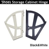 ۞☎⊙ 2pcs Left Right Side Hinges Shoe Storage Cabinet Hinges Shelf Bracket ABS Shoe Storage Accessories