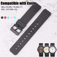 สายรัดเรซิ่น Casio MW-59/MQ-24/MQ-27/MQ-71/MQ-76 16มม.นาฬิกาชายกีฬากันน้ำนาฬิกาอุปกรณ์เสริม