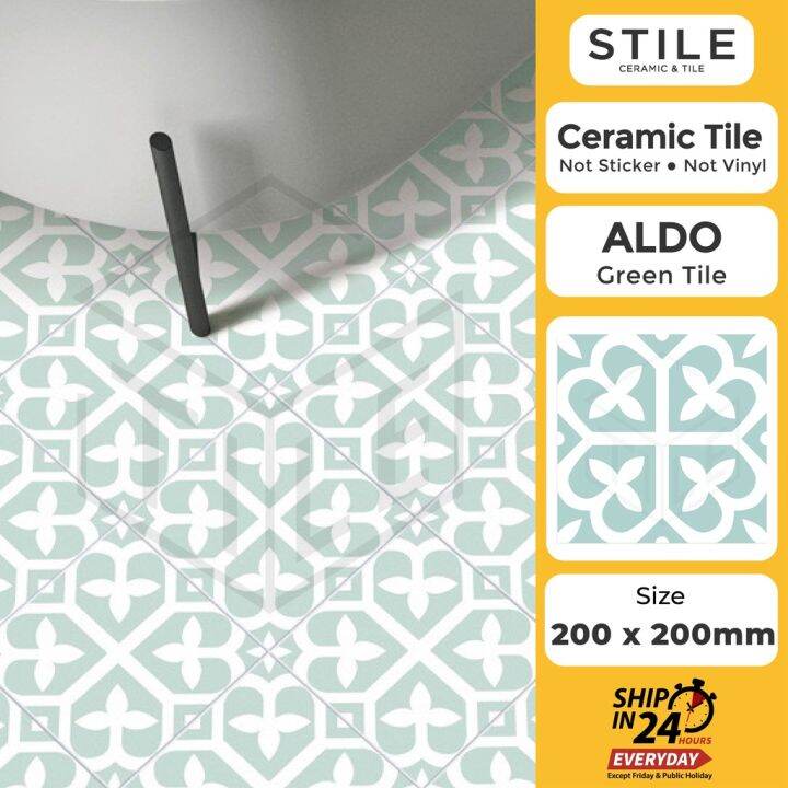 [REAL TILE] Aldo Green Mosaic Tiles /Mozek/Ceramic Tiles/Mozek Bilik ...