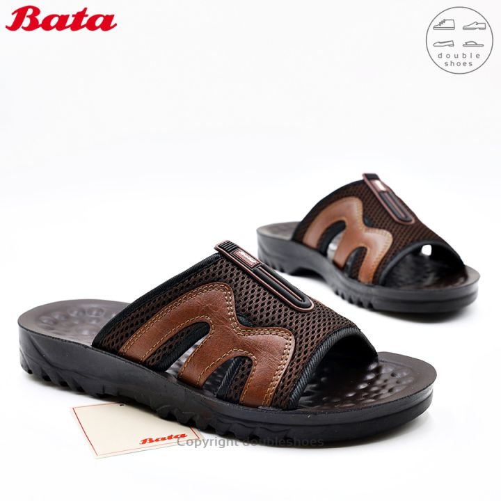 bata-รองเท้าแตะแบบสวม-ผ้าระบายอากาศ-พื้นปุ่มนวด-สีดำ-น้ำตาล-ไซส์-6-11-รหัส-869-6418-869-4418