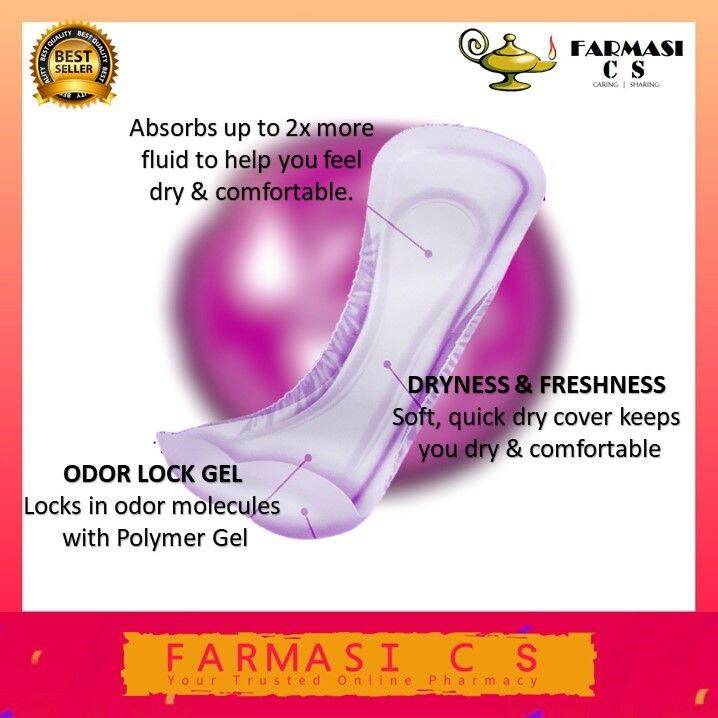 Poise Regular Liner For Light Urinary Leaks 19cm ( 12 Liners x 3 Packs