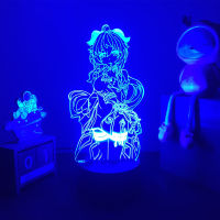 Genshin Impact Ganyu Figure 3D Night Light Illusion Lamp Light for Bedroom Decor LED Light Atmosphere Bedside lamp Kids Gift