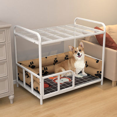 Spot parcel post Dog Bed Double-Layer Kennel Summer Small and Medium-Sized Dogs Dog Cage Large Golden Retriever Bed Cat Bed Four Seasons Universal Cat Nest