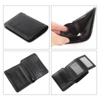 Royal Bagger Short Wallets For Men RFID Blocking Genuine Cow Leather Business Fashion Card Holder Casual Money Clip Man Slim Thin Purses R Style