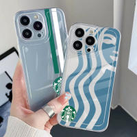 สำหรับ POCO X4 Pro M4 M3 Pro 5G X3 NFC GT F3 Big Starbucks Face สีขาวสีเขียวลายรูปแบบคุณภาพสูงสแควร์ขอบ Air Cushion Cover Full Len ป้องกันโทรศัพท์กรณี