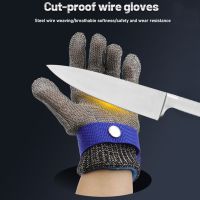 1pc Metal Gloves Cut Resistant Hand Protector Working Wear-resistant Men for Labor Gardening