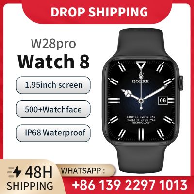 ZZOOI Dropshipping Original IWO W28 Pro Smart Watch Men 2022 Watch 8 Series 1.95inch With Rolex Watchface IP68 Waterproof Smartwatch