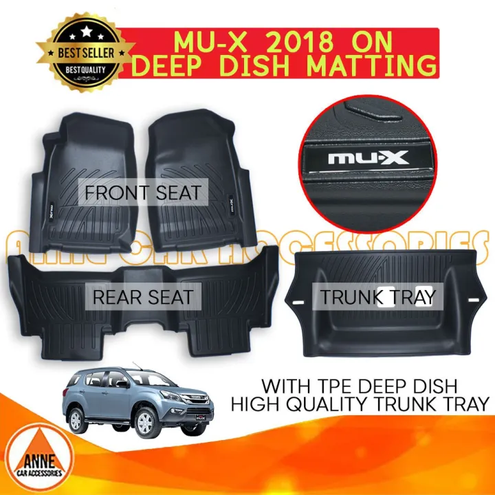 【Big promotion】5D / TPE Car Deep Dish Matting for Isuzu MUX/MUX 2018 2021 OEM Rubber Matting