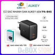 FreeshipMAX Củ sạc nhanh AUKEY PA-B4S 65W Trắng PD PPS 3.0 QC 4.0 45W 20W