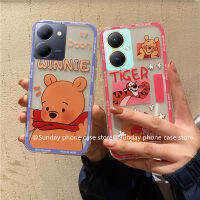 เป็นคู่ เคสโทรศัพท์ Phone Case VIVO Y27 Y78 Y02 Y02A Y02T 4G 5G 2023 Ins เคส ลายการ์ตูนหมูสีชมพูวินนี่เดอะพูห์หมูอินเทรนด์น่ารักทิกเกอร์กันตกเคสนิ่ม เคสโทรศัพท 2023