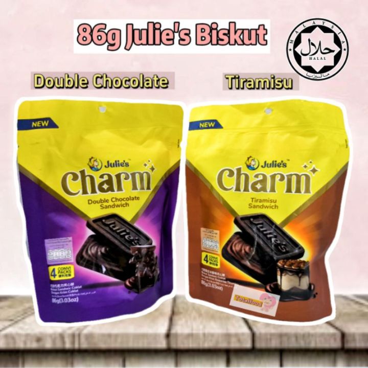 86g Julie's Charm Biskut sandwich cookies (Double Chocolate/ Tiramisu ...