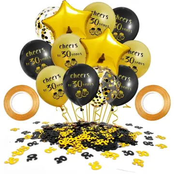Black, White and Gold Balloons Decorations – spotted on Pinterest