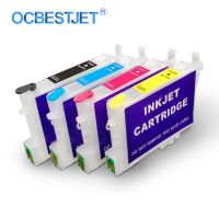 4 Colors/Set T0631 T0632 T0633 T0634 Refillable Ink Cartridge With Chip For Epson Stylus C67 C87 CX3700 CX4100 CX4700 Printer Ink Cartridges