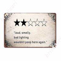 Loud Smelly Bad แสง Wouldn T Poop ที่นี่อีกครั้ง2 Star รีวิวห้องน้ำ Art ป้ายโลหะ Club Bar การออกแบบโปสเตอร์ดีบุก  （Stock size: 20cm * 30cm）