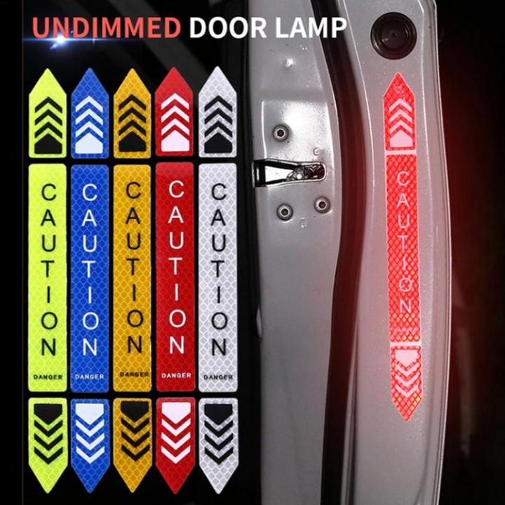 reflective-decals-safety-high-visibility-waterproof-car-decals-warning-tape-4pcs-diy-self-adhesive-car-accessories-reflective-strips-motorcycle-decoration-for-trucks-fishing-boats-kayak-calm