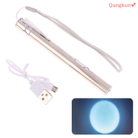 Qungkun? พวงกุญแจไฟฉาย LED แบบชาร์จได้ทำจากสเตนเลสสตีลกันน้ำสำหรับแพทย์