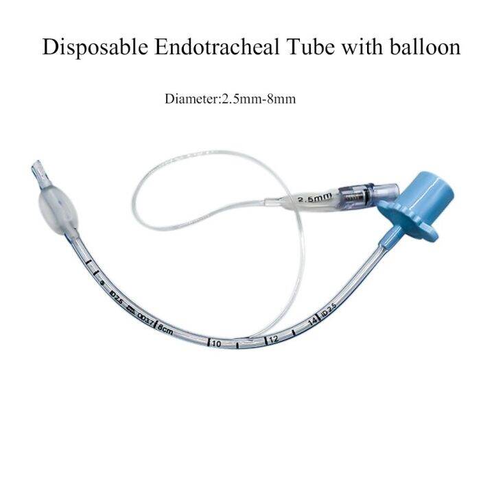 10Pcs 2.5Mm8Mm Disposable Endotracheal Tube With Balloon Animal Oral