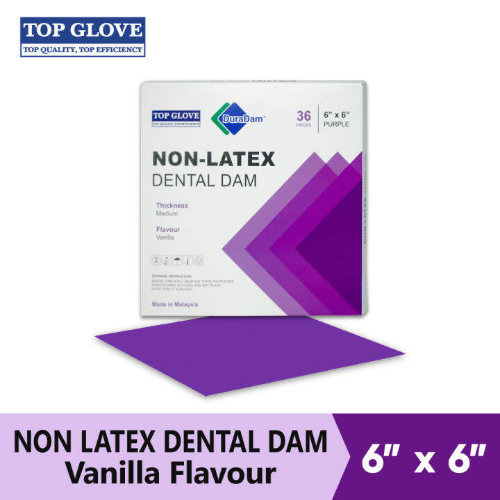 Top Glove DuraDam NonLatex Polyisoprene Dental Dam, 0.22mm thickness