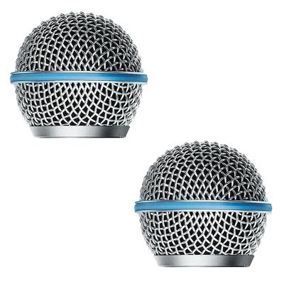 2PCS Microphone Grill Mic Grille Replacement Mic Ball Head Mesh for Shure Beta58A SM58 Pgx24 Slx24