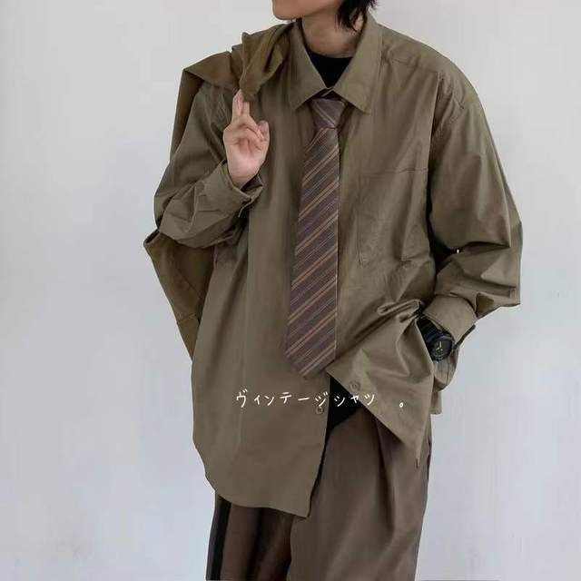 zzooi-2022-mens-japanese-style-fashion-trend-long-sleeves-shirts-vintage-solid-color-work-shirt-khaki-color-clothes-coats-size-s-2xl