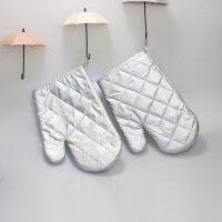 1pcs Cotton Glove Fashion Silver High Temperature Resistant Tray Dish Bowl Holder Oven Potholder Kitchen Hand Mitts Bakeware New